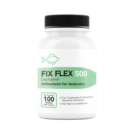 Fix Flex (Cephalexin) Capsules Fish Antibiotics - 500-mg (100-count) - Fish Medication and Vitamins 2