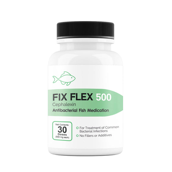 Fix Flex (Cephalexin) Capsules Fish Antibiotics - 500-mg (30-count) - Fish Medication and Vitamins 4