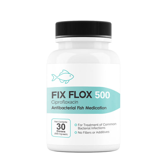 Fix Flox (Ciprofloxacin) Tablets Fish Antibiotics - 500-mg (30-count) - Fish Medication and Vitamins 1