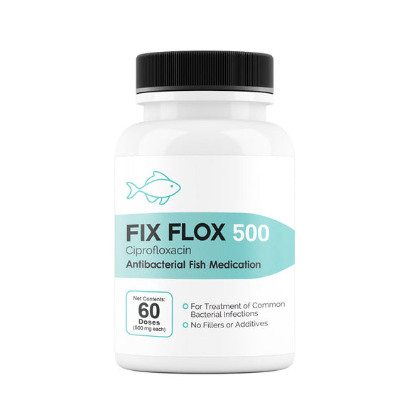 Fix Flox (Ciprofloxacin) Tablets Fish Antibiotics - 500-mg (60-count) - Fish Medication and Vitamins 2