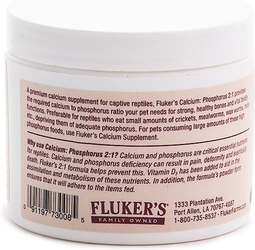 Fluker’s Calcium:Phosphorus 2:1 Supplement For Reptiles (4 oz) - Reptile Healthcare & Wellness 2