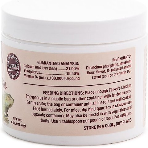 Fluker’s Calcium:Phosphorus 2:1 Supplement For Reptiles (4 oz) - Reptile Healthcare & Wellness 3