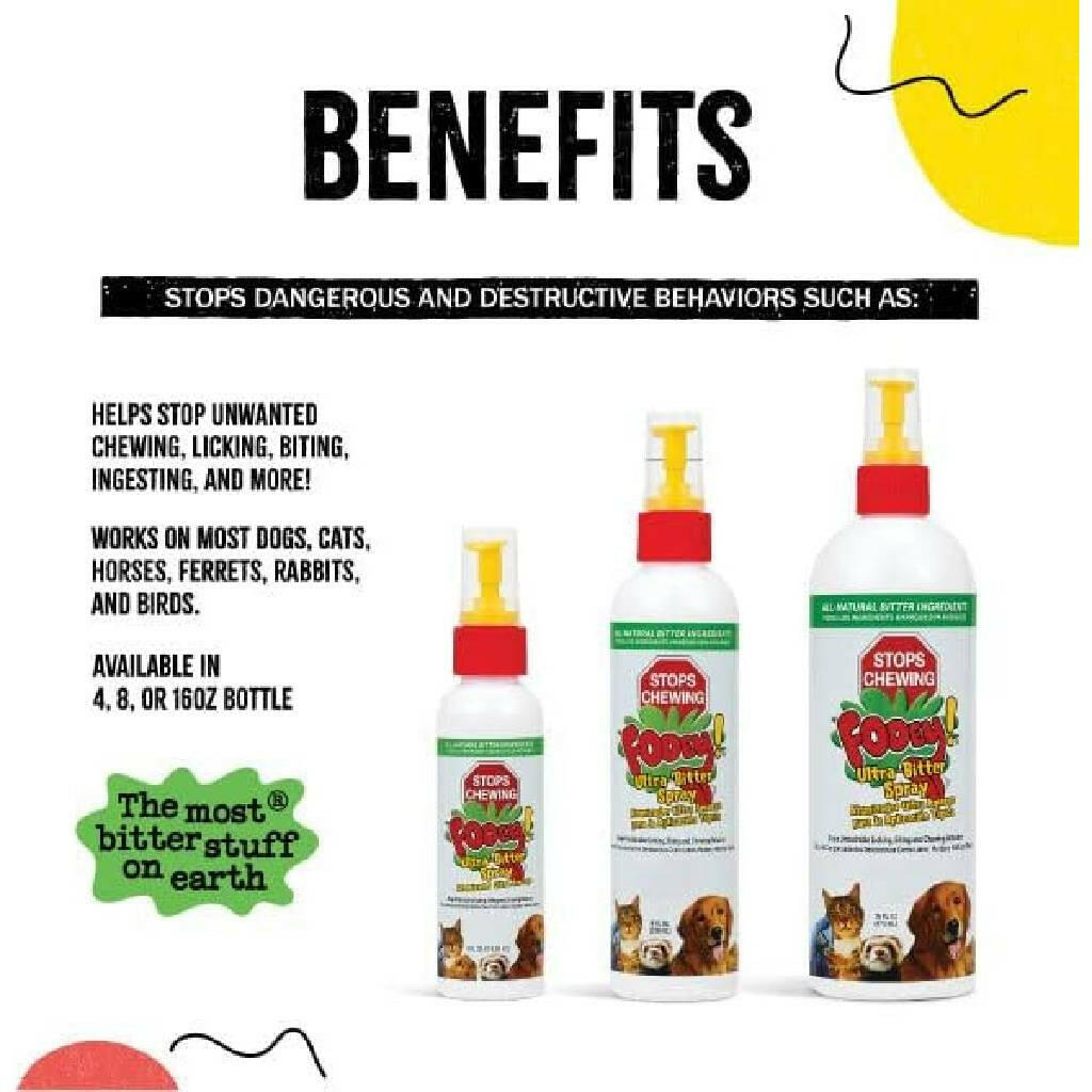 Fooey Ultra-Bitter Training Aid Spray for Pets 8-oz