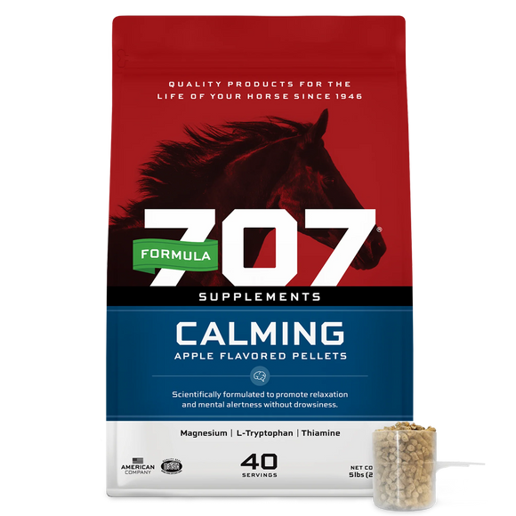 Formula 707 Calming Apple Flavored Pellet Supplement for Horses - 5 lb - 40 servings - Horse Vitamins & Supplements 5