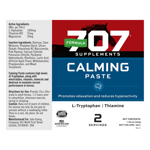 Formula 707 Calming Paste For Horses (30 cc) - Horse Vitamins & Supplements 2