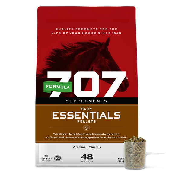 Formula 707 Daily Essentials Vitamins & Minerals Supplement for Horses - 6 lb - 48 servings - Horse Vitamins &