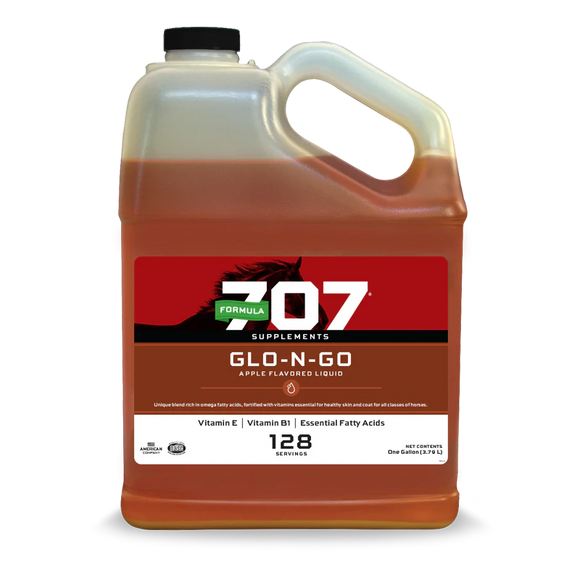 Formula 707 Glo-N-Go Liquid Fat Supplement for Horses (1 Gallon 128 Servings) - Horse Vitamins & Supplements 1