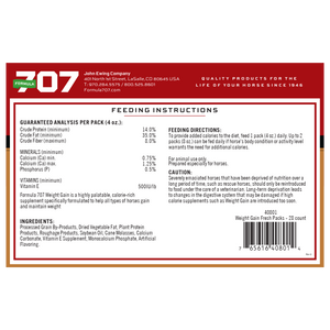 Formula 707 Weight Gain Daily Fresh Packs Horse Supplement (28 Day Supply) - Horse Vitamins & Supplements 2