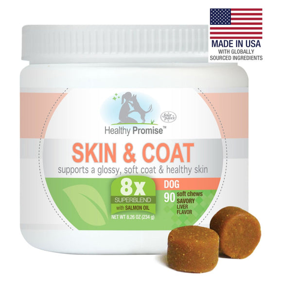 Four Paws Healthy Promise Supplements for Skin and Coat Soft Chews For Dogs (90 ct)
