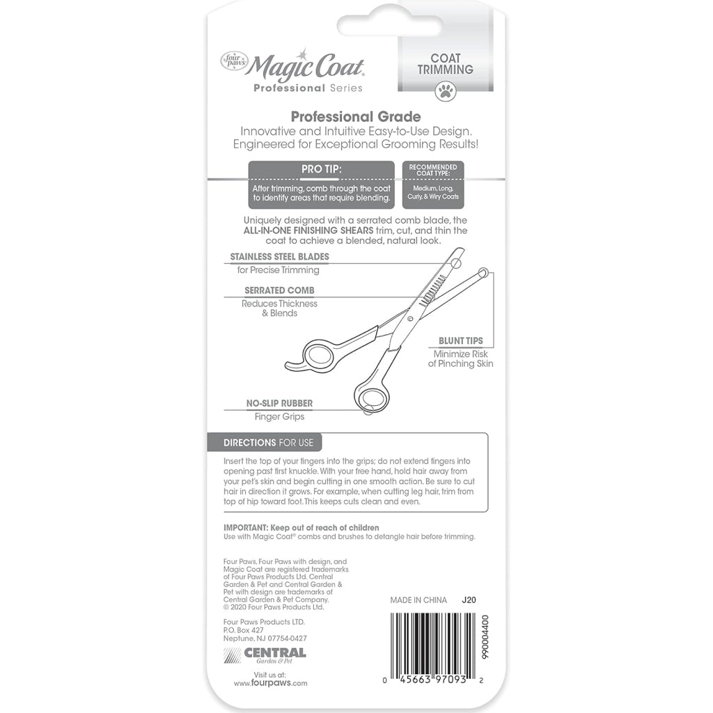 Four Paws Finishing Shears – Grooming Scissors for Dogs & Cats