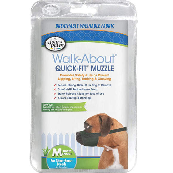 Four Paws Quick-Fit Muzzle For Dogs - Medium Short Snout - Dog Muzzles 9