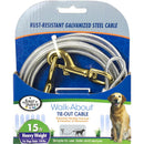 Four Paws Walk-About Heavy Weight Overhead Trolley & Tie-Out Cable for Dogs under 100 lbs - 15 ft - Carriers & Travel 13