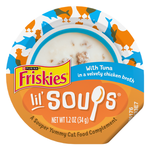 Friskies Natural Grain-Free Lil' Soups With Tuna In Chicken Broth Cat Food Compliment