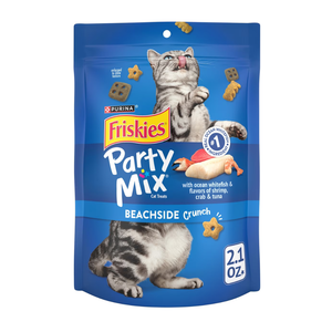 Friskies Party Mix Beachside Crunch Cat Treats - 2.1 oz - Cat Treats 1
