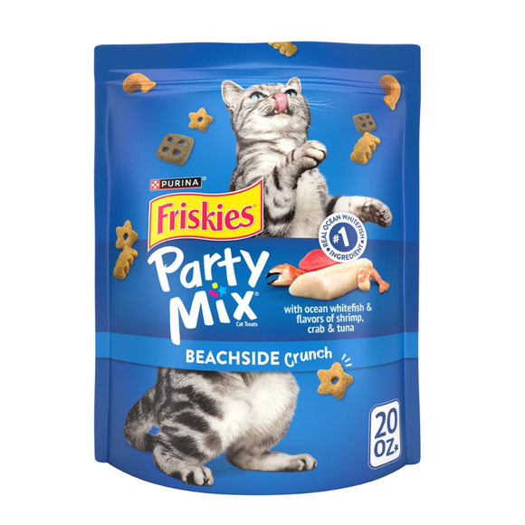 Friskies Party Mix Beachside Crunch Cat Treats - 20 oz - Cat Treats 10