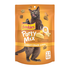 Friskies Party Mix Cheezy Craze Crunch Cat Treats - 2.1 oz - Cat Treats 1