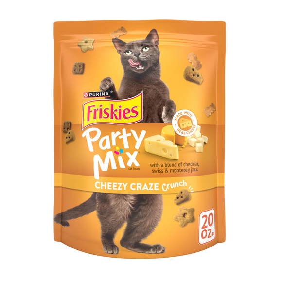 Friskies Party Mix Cheezy Craze Crunch Cat Treats - 20 oz - Cat Treats 11