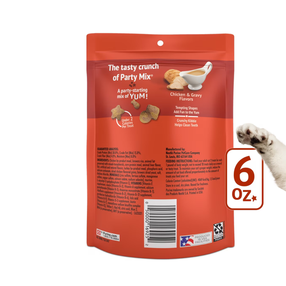 Friskies Party Mix Gravy-Licious Crunch Chicken & Gravy Cat Treats - Cat Treats 9