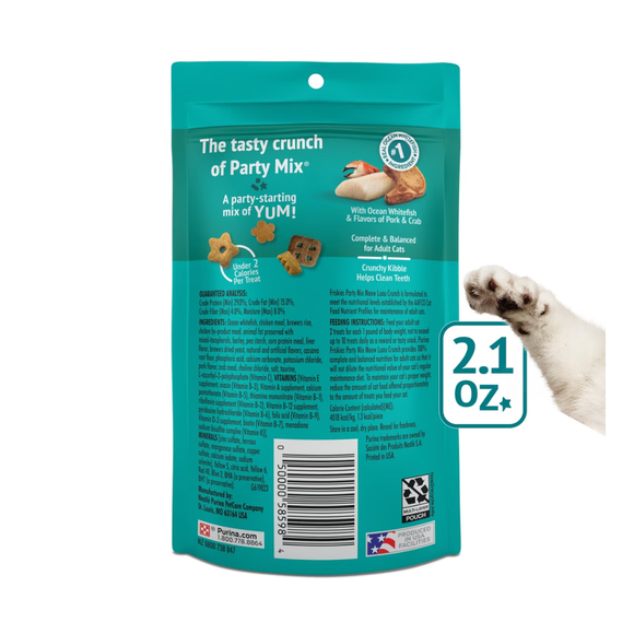 Friskies Party Mix Meow Luau Crunch Cat Treats (2.1 oz) - Cat Treats 7