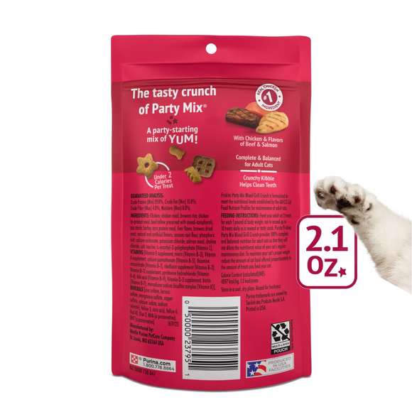 Friskies Party Mix Mixed Grill Crunch Cat Treats - Cat Treats 8