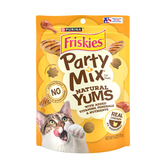 Friskies Party Mix Natural Yums Chicken Recipe Cat Treats - 6 oz - Cat Treats 8