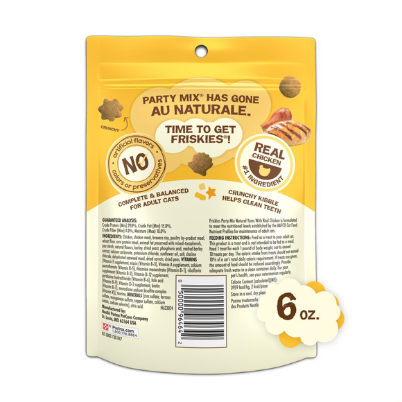 Friskies Party Mix Natural Yums Chicken Recipe Cat Treats - Cat Treats 9