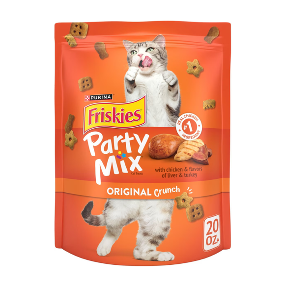 Friskies Party Mix Original Crunch Cat Treats - 20 oz - Cat Treats 10