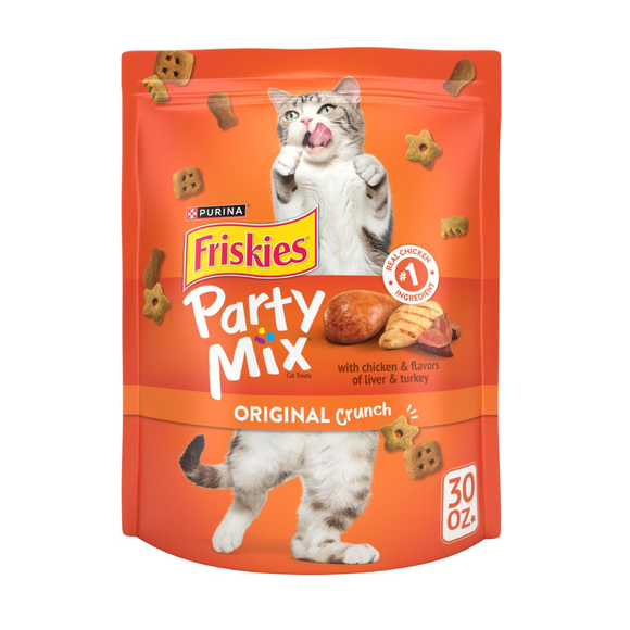 Friskies Party Mix Original Crunch Cat Treats - 30 oz - Cat Treats 12