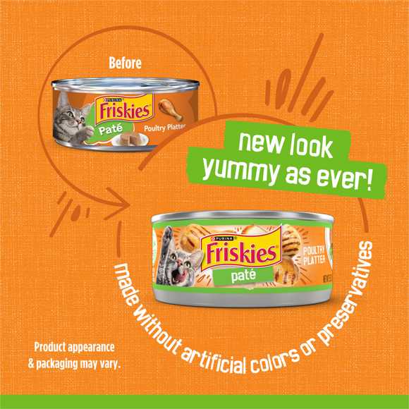 Friskies Pate Poultry Platter Canned Cat Food