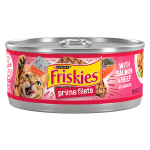 Friskies Prime Filets with Salmon & Beef in Sauce Canned Cat Food