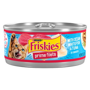 Friskies Prime Fillets with Ocean Whitefish and Tuna in Sauce Canned Cat Food