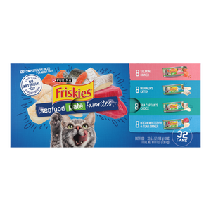 Friskies Seafood Favorites Variety Pack Canned Cat Food