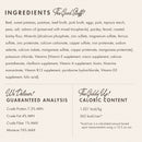 Ingredients list and nutritional information for a product on a white background
