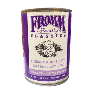 Fromm Family Classic Chicken & Rice Pate Can Dog Food 12.5 oz (Case of 12) - Wet Dog Food 1