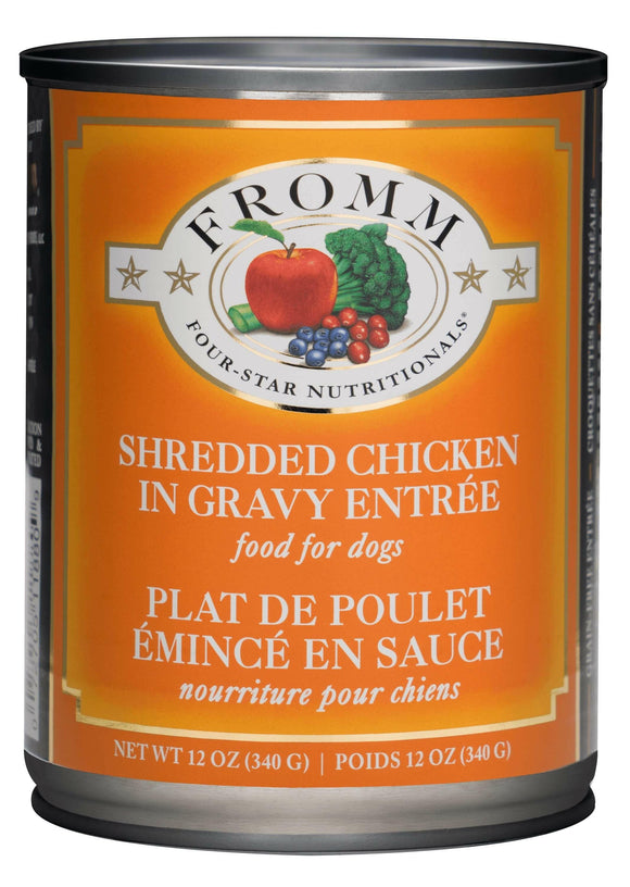 Fromm Four Star Dog Shredded Chicken 12 oz (Case of 12) - Wet Dog Food 1