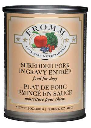 Fromm Four Star Dog Shredded Pork 12 oz (Case of 12) - Wet Dog Food 1