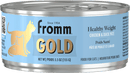 Can of Fromm Gold Healthy Weight Chicken & Duck Pate for cats on a black background