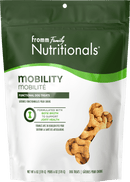 Package of Fromm Family Nutritionals Mobility dog treats on a white background