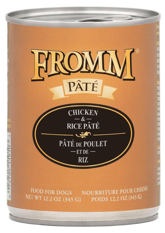 Fromm Pate Dog Chicken & Rice Pate 12.2 oz (Case of 12) - Wet Dog Food 1