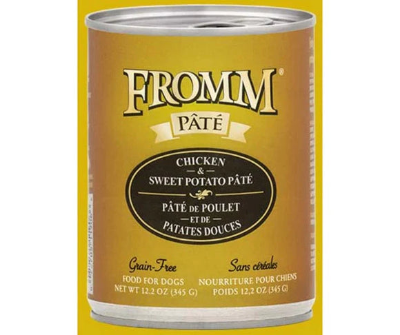 Fromm Pate Dog Chicken & Sweet Potato 12.2 oz (Case of 12) - Wet Dog Food 1