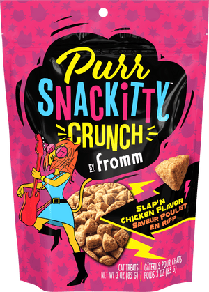 FROMM PurrSnackitty Crunch Slap’n Chicken Flavor Cat Treats 3-oz - Cat Treats 1