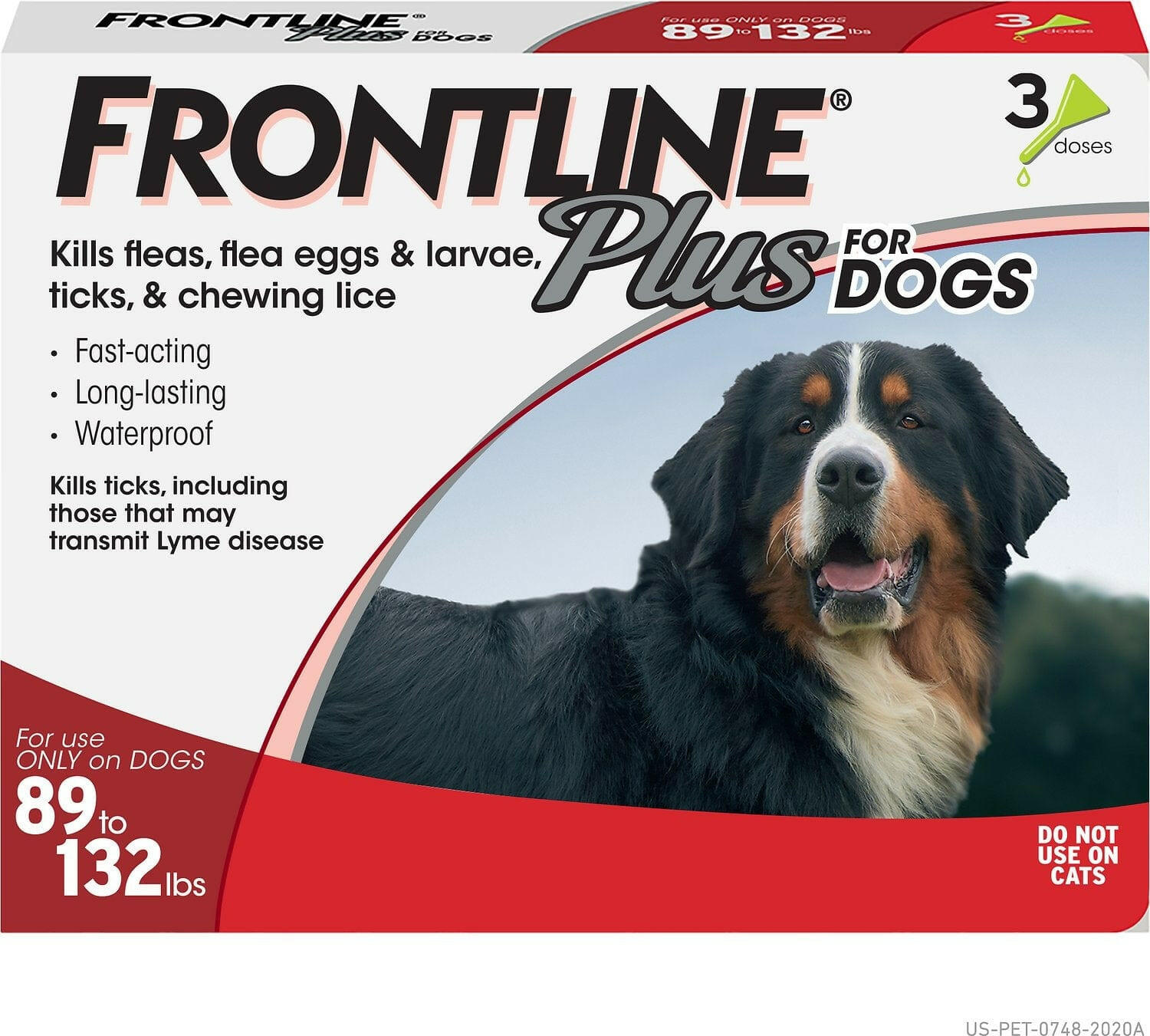 Frontline Plus Flea & Tick Protection for XL Dogs, 89-132 lbs