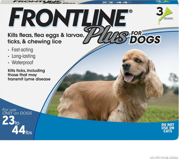 Frontline Plus Flea and Tick Protection for Medium Dogs Blue Box