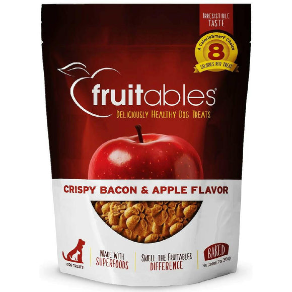 Fruitables Crispy Bacon & Apple Crunchy Dog Treats - 12 oz bag - Dog Treats 9