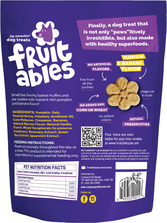 Fruitables Dog Treats Pumpkin & Banana Flavor (7 oz) - Dog Biscuits & Crunchy Treats 9
