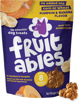 Fruitables Dog Treats Pumpkin & Banana Flavor (7 oz) - Dog Biscuits & Crunchy Treats 1