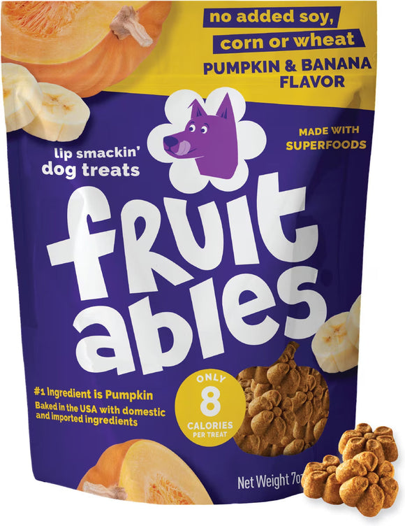 Fruitables Dog Treats Pumpkin & Banana Flavor (7 oz) - Dog Biscuits & Crunchy Treats 1