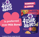 Fruitables Pumpkin & Apple Flavor Baked Dog Treats (7 oz) - Soft & Chewy Dog Treats 10
