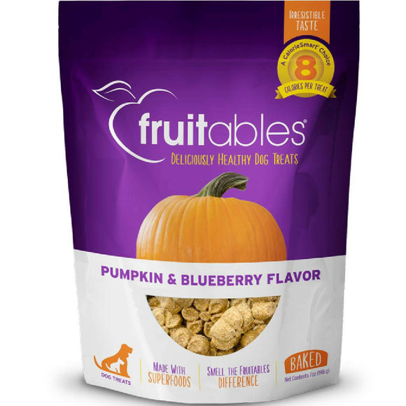 Fruitables Pumpkin & Blueberry Flavor Crunchy Dog Treats - 7 oz - Soft & Chewy Dog Treats 5