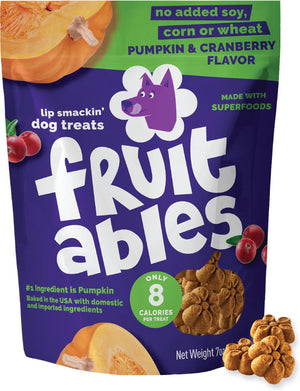 Fruitables Pumpkin & Cranberry Crunchy Dog Treats (7 oz) - Dog Treats 1